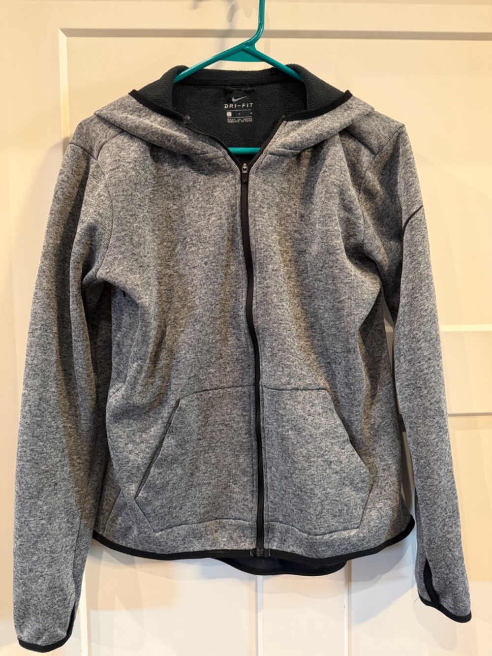 Nike Gray Dri-FIT Heathered Full-Zip Hoodie